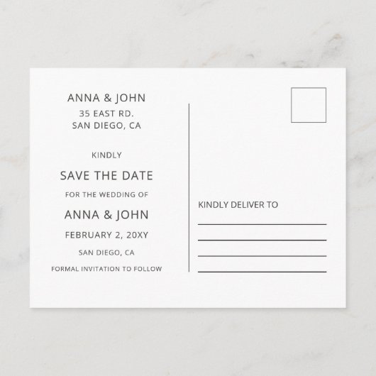 Barn Wood Rustic Fall Leaves Wedding save the date Aankondigingskaart (Achterkant)