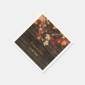 Barn Wood Rustic Fall Leaves Wedding Servetten (Hoek)