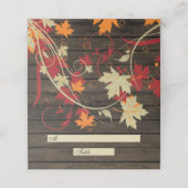 Barn wood Rustic Fall Wedding Place Card Plaatskaartje (Buitenkant ongevouwen)