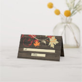 Barn wood Rustic Fall Wedding Place Card Plaatskaartje (Voorkant)