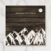 Barn wood Rustic Mountains Save the Date Bedankjes Labels (Achterkant)
