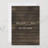 Barn wood Rustic Pine bomen, winter met uitzonderi Save The Date (Achterkant)