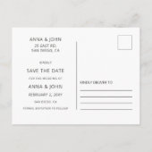 Barn Wood Rustic Plum Fall slaat op sparen de datu Aankondigingskaart (Achterkant)