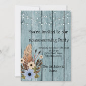 Barn Wood Rustige Eucalyptus Housewarming Party in Kaart (Voorkant)