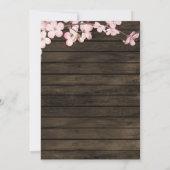 Barn Wood Sakura Pink Cherry Blossom Afstuderen Kaart (Achterkant)