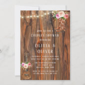 Barn Wood Sting of Lights Couples Shower Kaart (Voorkant)