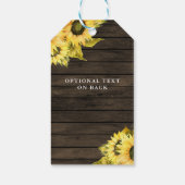 Barn Wood String Lights Sunflower Wedding Cadeaulabel (Achterkant)