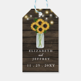 Barn Wood String Lights Sunflower Wedding Gift Ta Cadeaulabel