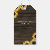 Barn Wood String Lights Sunflower Wedding Gift Ta Cadeaulabel (Achterkant)