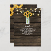Barn Wood String Lights Sunflower Wedding