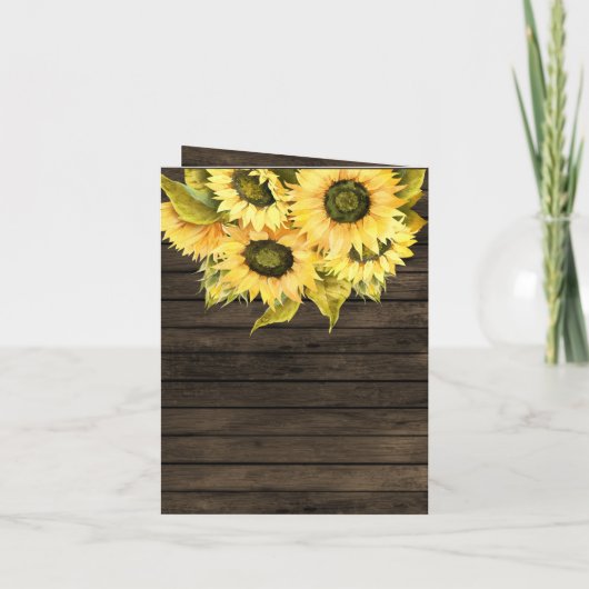 Barn Wood String Lights Zonnebloemen Dank u wel (Achterkant)