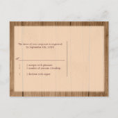 Barn Wood Sunflower Fall Wedding RSVP Uitnodiging Briefkaart (Achterkant)