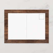 Barn Wood Sunflower & Rozen Engagement Party Uitnodiging Briefkaart (Achterkant)