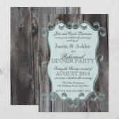 Barn Wood Teken repetitie Dinner Party Kaart (Voorkant / Achterkant)