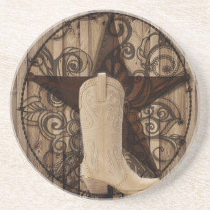 Barn Wood Texas Lone Star western land cowgirl Zandsteen Onderzetter