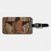 Barn Wood Texas Star western land cowboylaarzen Bagagelabel (Voorkant horizontaal)