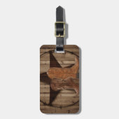 Barn Wood Texas Star western land cowboylaarzen Bagagelabel (Voorkant verticaal)