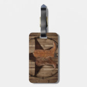 Barn Wood Texas Star western land cowboylaarzen Bagagelabel (Achterkant verticaal)