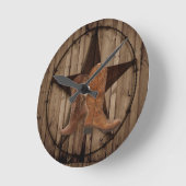 Barn Wood Texas Star western land cowboylaarzen Ronde Klok (Hoek)