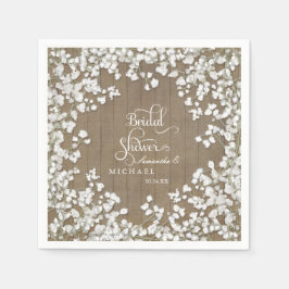 Barn Wood Vrijgezellenfeest Decor Baby's Ademkrans Servetten