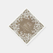 Barn Wood Vrijgezellenfeest Decor Baby's Ademkrans Servetten (Hoek)