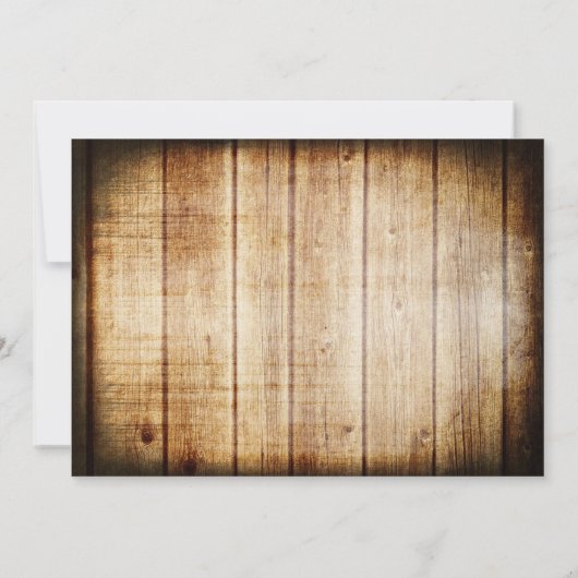  Barn Wood Weddenschap met tekenvellen Kaart (Achterkant)