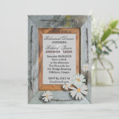 Barn Wood western Country Wedding Repetitie Diner Kaart (Staand voorkant)