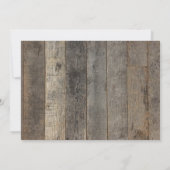 Barn Wood western land Baby Geboorteaankondiging Aankondiging (Achterkant)
