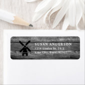 Barn Wood - Windmill Return Address Label (Insitu)