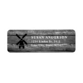 Barn Wood - Windmill Return Address Label (Voorkant)