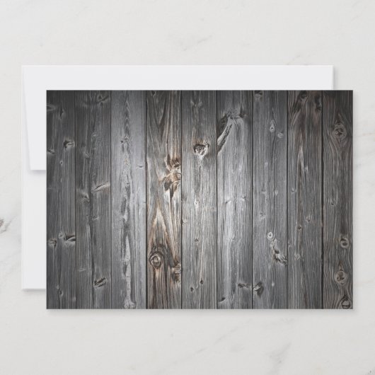 Barn Wood Zonnebloem Repetitie Diner Uitnodigingen (Achterkant)