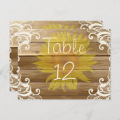 Barn Wood Zonnebloemen en kant Briefkaart (Voorkant / Achterkant)