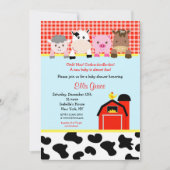Barn yard Boerderij Barnyard Baby Shower Invitatio Kaart (Voorkant)