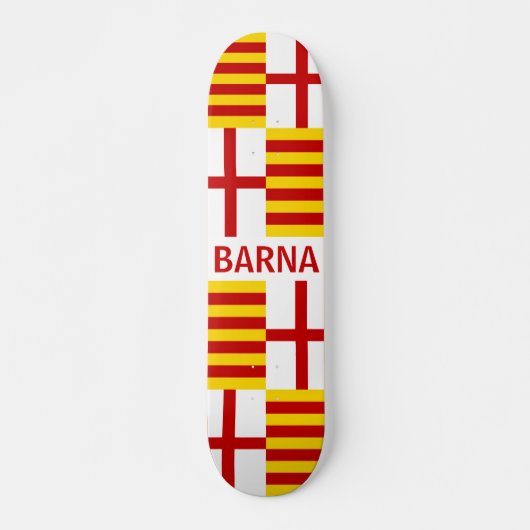Barna - Vlag van Barcelona Persoonlijk Skateboard (Voorkant)