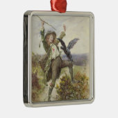 Barnaby Rudge en de Raven Grip Metalen Ornament (Rechts)