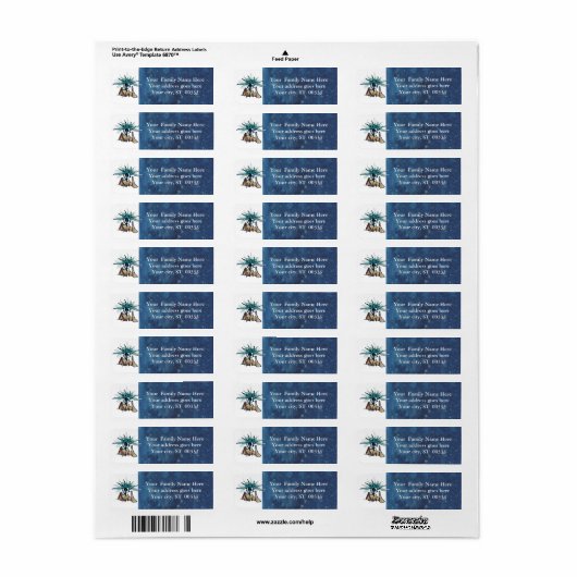 Barnacle Bill Christams Return Address Labels (Full Sheet)