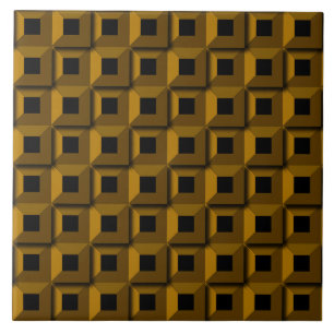 Barnacles in Gold Ceramic Photo Tile Tegeltje