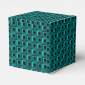 Barnacles in Turquoise Classic 2x2 Favor Box Bedankdoosjes (Achterkant)