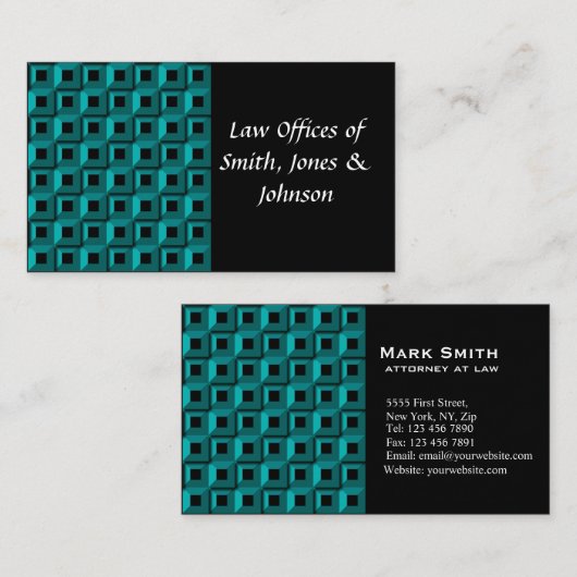 Barnacles in Turquoise Visitekaartje (Voorkant / Achterkant)