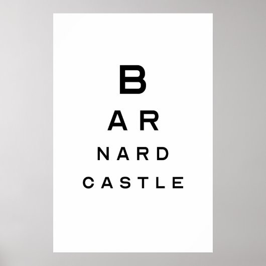 Barnard Castle Eye Test Poster (Voorkant)