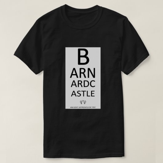 Barnard Castle Eye Test T-shirt (Design voorkant)