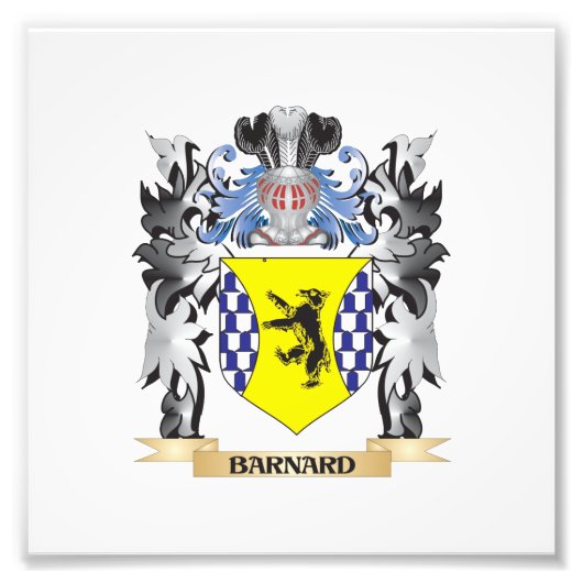 Barnard Coat of Arms - Familie Crest Foto Afdruk (Voorkant)