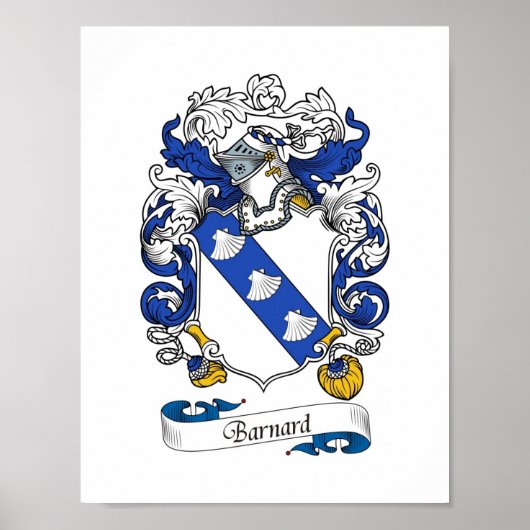 Barnard Coat of Arms/Family Crest Poster (Voorkant)
