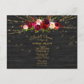 Barnboard Slingers Rode Rozen Bruidsfeest Briefkaart (Voorkant)