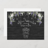 Barnbord slingerlichten Paarse Wisteria Bloem Briefkaart (Voorkant / Achterkant)