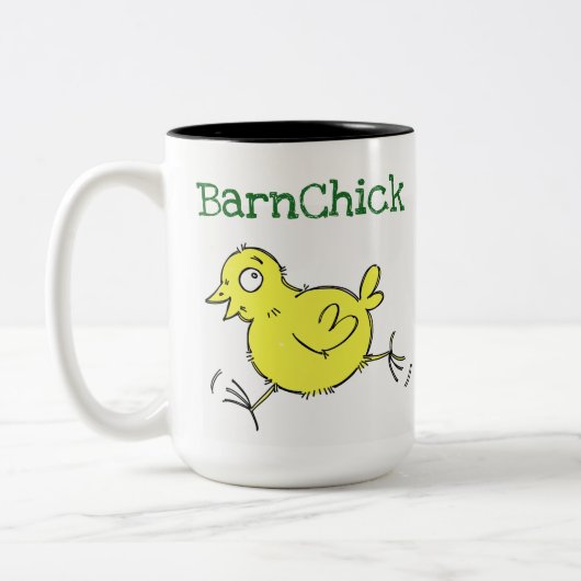 BarnChick, dat ben ik. Koffiemok Tweekleurige Koffiemok (Links)