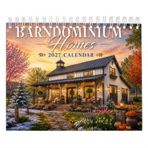 Barndominium-huizen 2027 Agenda Landelijke Lande Kalender