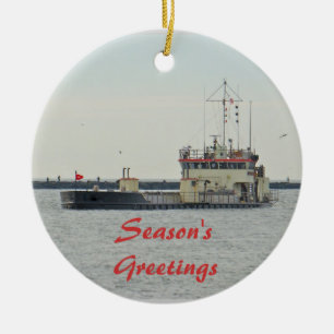 Barnegat Inlet Season's Greetings Keramisch Ornament