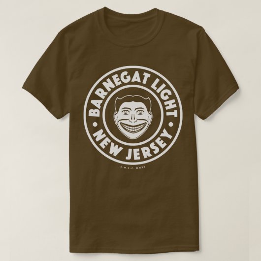 Barnegat Licht New Jersey Circle Wit T-shirt (Design voorkant)