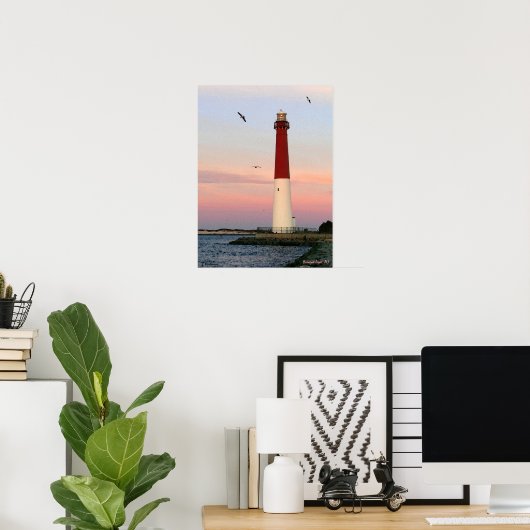 Barnegat Light, Long Beach Island, NJ Poster (Thuiskantoor)